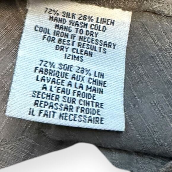 EILEEN FISHER Women’s Beige Silk Linen A-Line Midi Skirt Size Medium - Picture 4 of 5